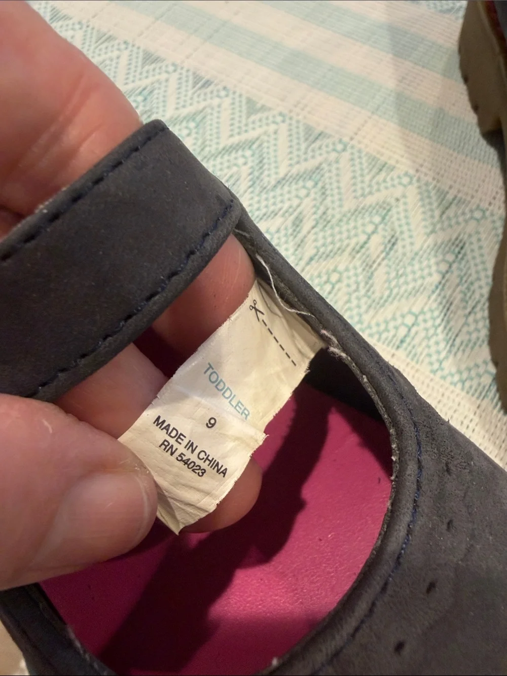 GAP Navy Mary Jane Shoes with Pink Insole Toddler size 9